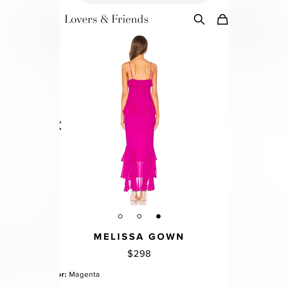 Vibrant Pink Ruffle Dress - Picture 2 of 3